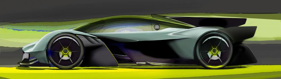 Эскиз Aston Martin Valkyrie AMR Pro 2018 года  (фото 8 из 8)